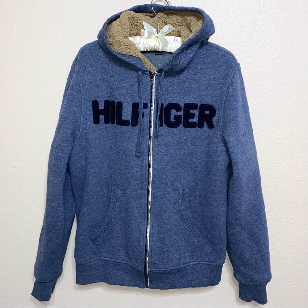 TOMMY HILFIGER Men’s Hoodie Jacket Sherpa Lined